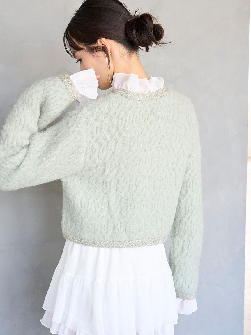 ファーライクフリルニットジャケット(ジャケット)｜アウター｜SNIDEL