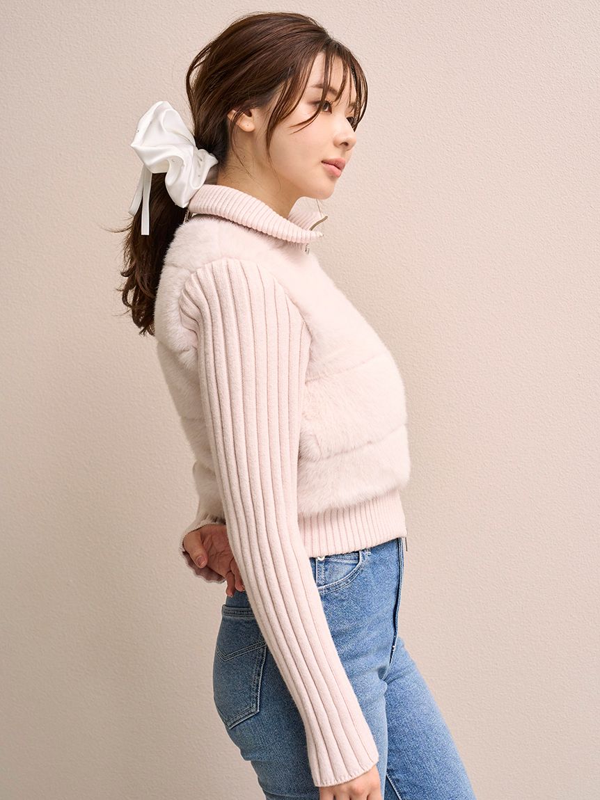 ファーニットブルゾン【カンヘウォン着用】(ブルゾン)｜アウター