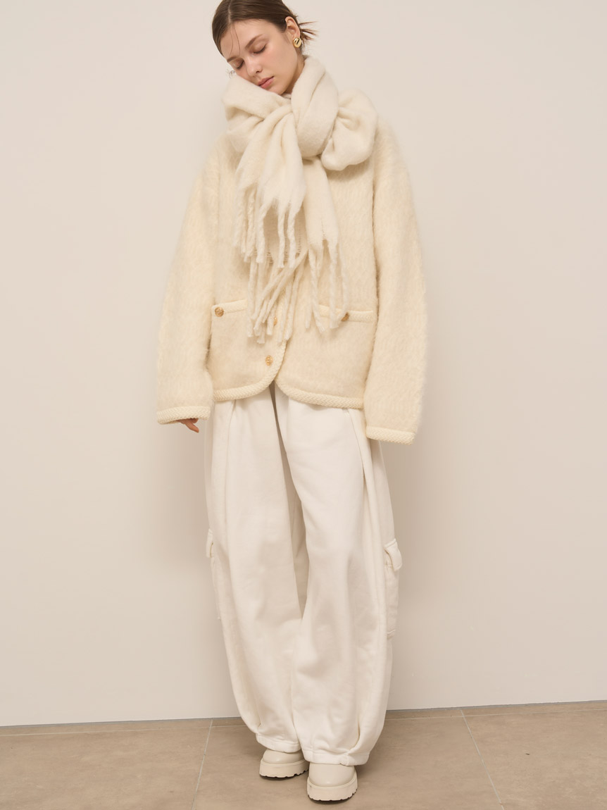 ファーライクミドルニットジャケット(ジャケット)｜アウター｜SNIDEL