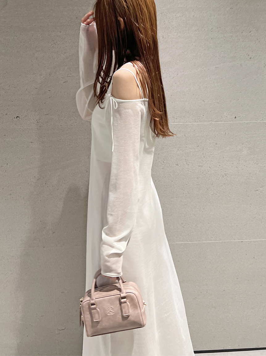 レイヤードシアーニットワンピース(マキシ・ロングワンピース