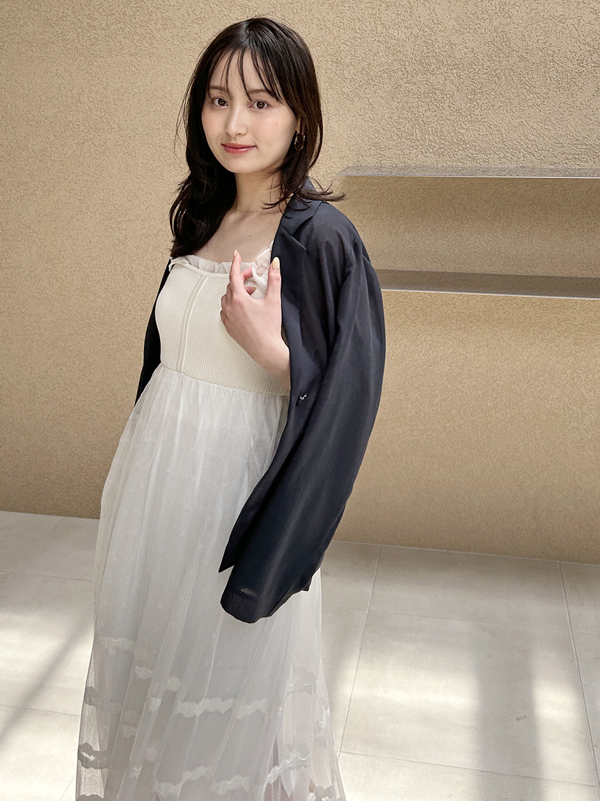 ティアードニットワンピース(マキシ・ロングワンピース)｜ワンピース