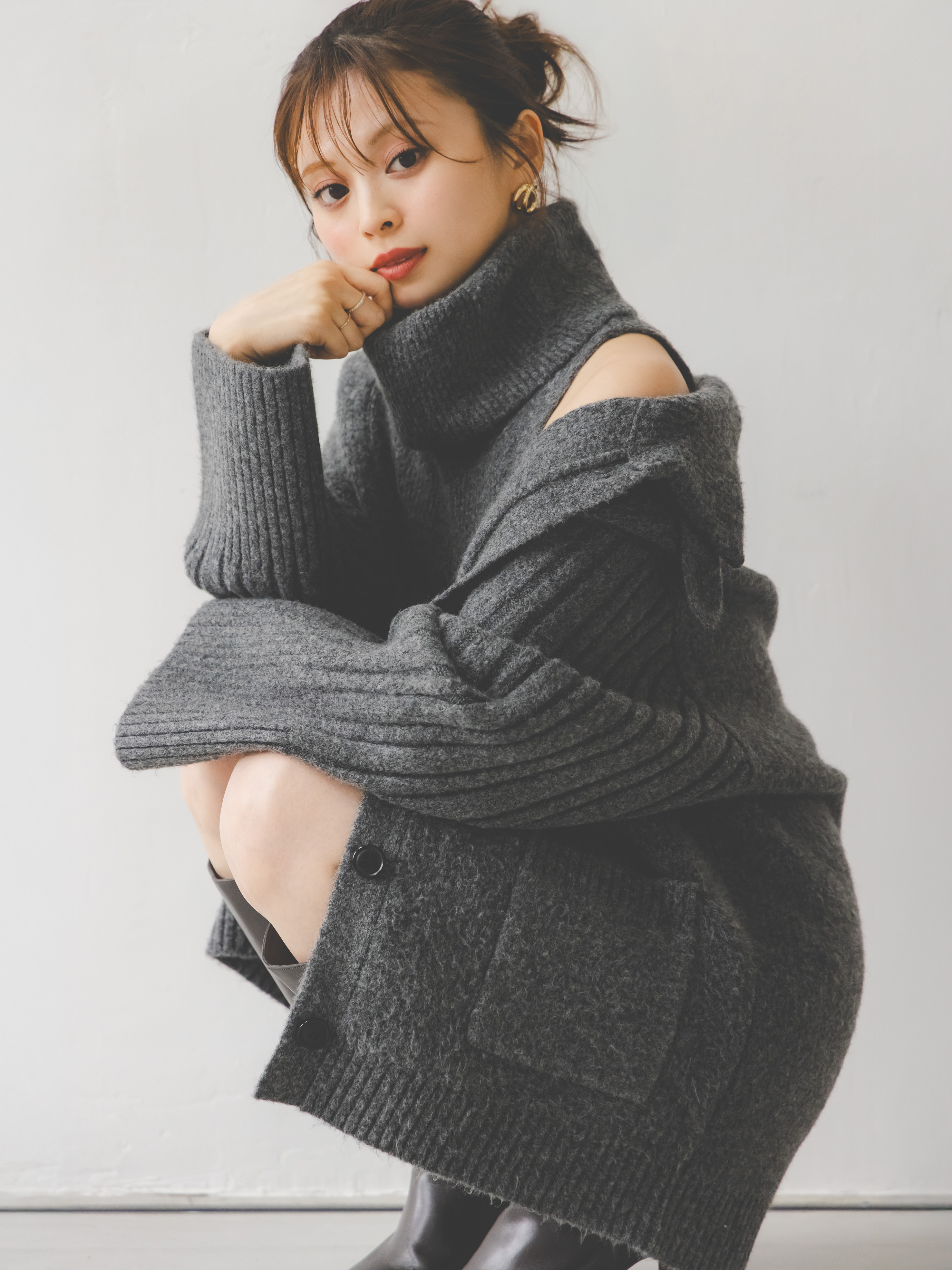 大人気】snidel♡タートルニットワンピース