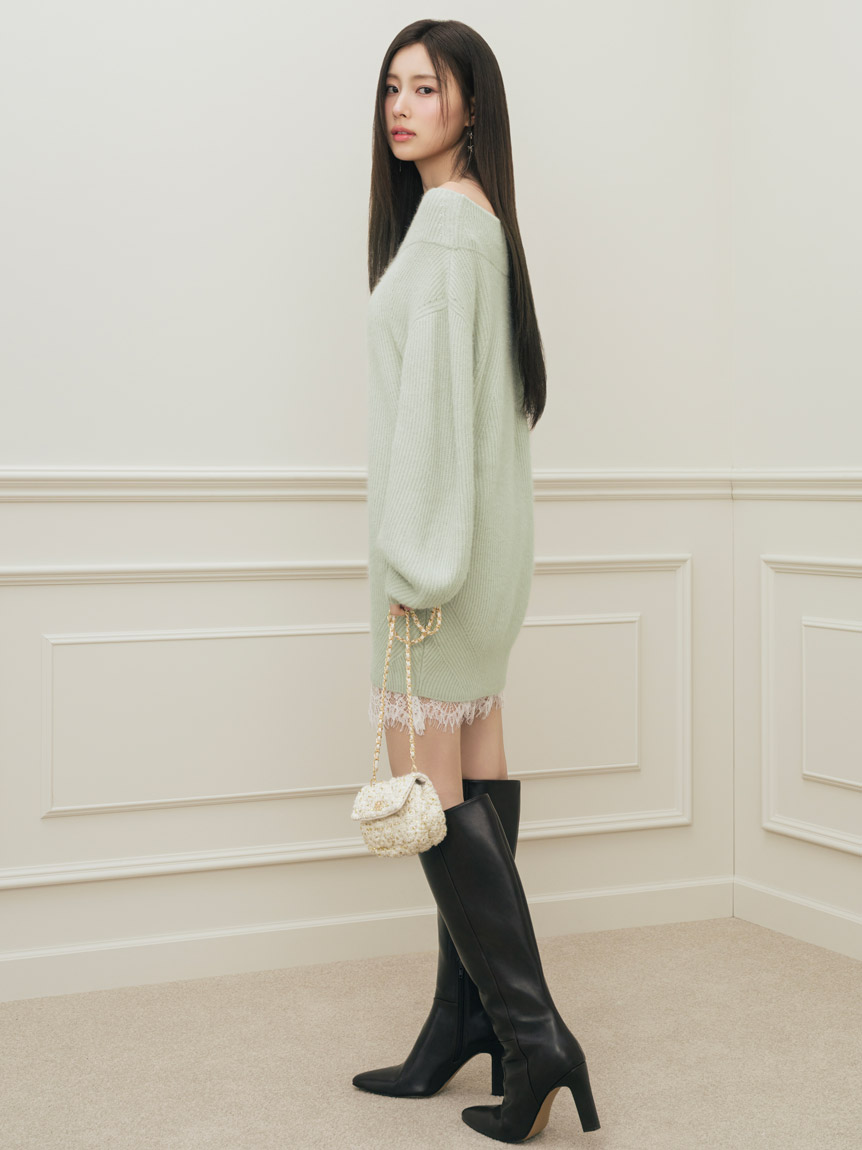 snidel ミニニットワンピース ニットジャケット セット SNIDEL ミニ