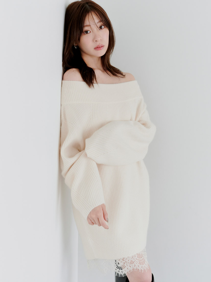 ニットセットキャミミニワンピース(ミニワンピース)｜ワンピース