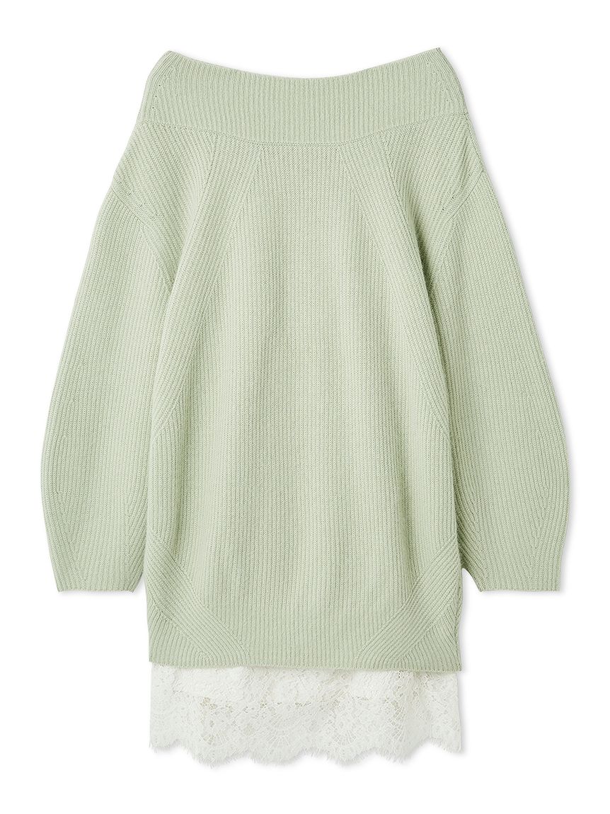 【新品未使用】SNIDEL♡スキッパーニットワンピース ミント 新品未使用】SNIDEL♡スキッパーニットワンピース ミント 新品未使用