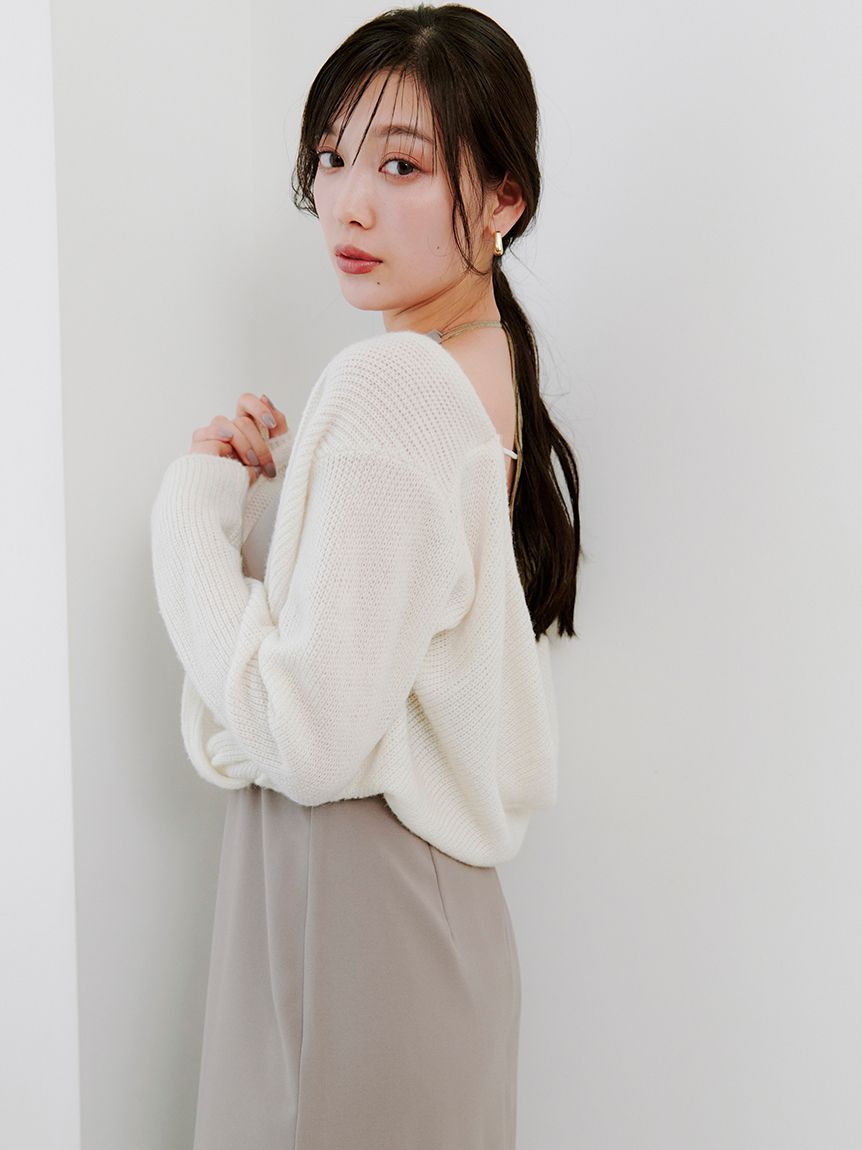 SNIDEL♡肩リボンカシュクールロングワンピース clear 肩リボンチュールロングワンピース[CL8407] | レディース