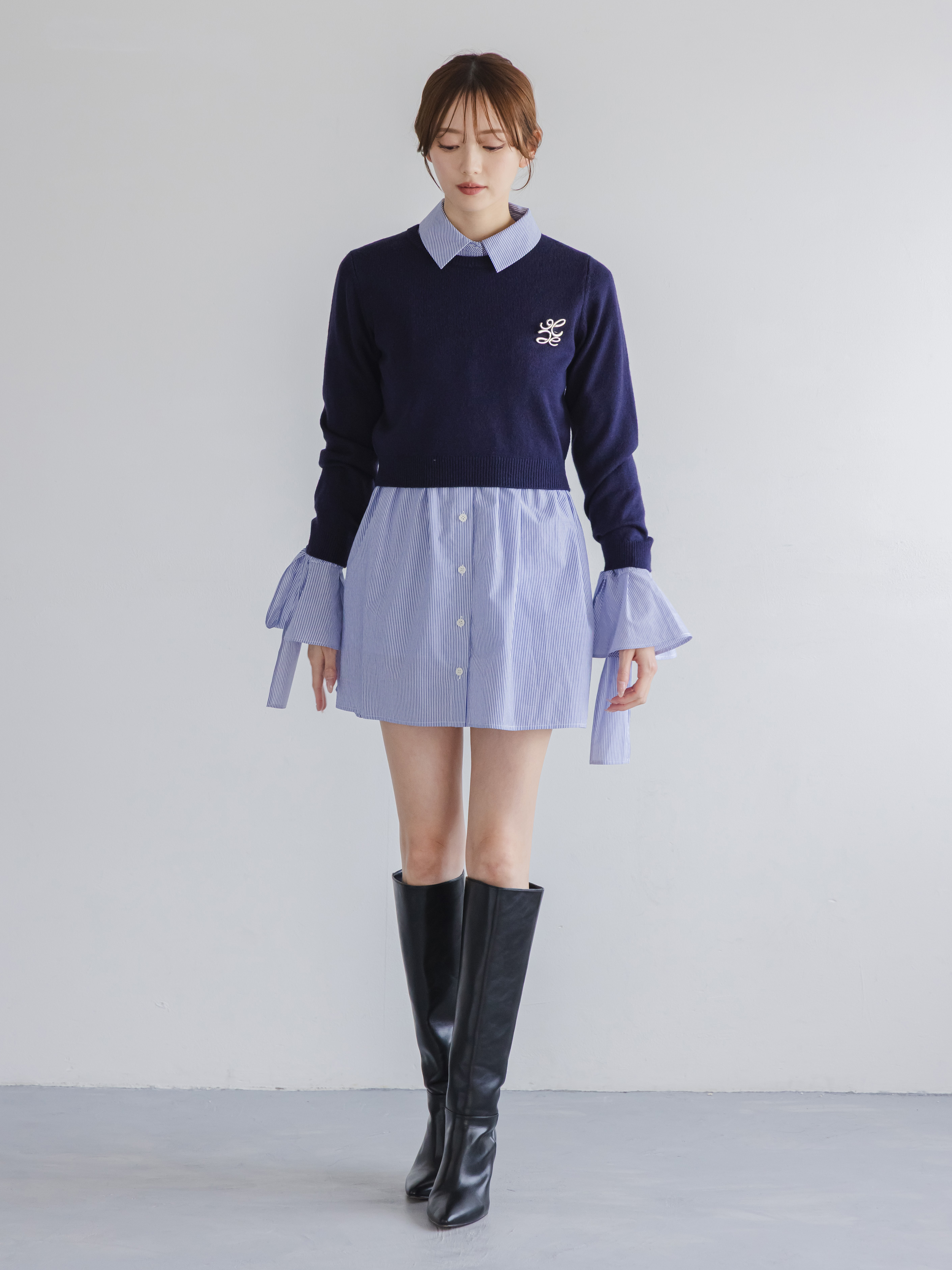 ボウタイニットミニワンピース 🎀LILY BROWN ボウタイニットミニワンピース🎀 | ウサギ