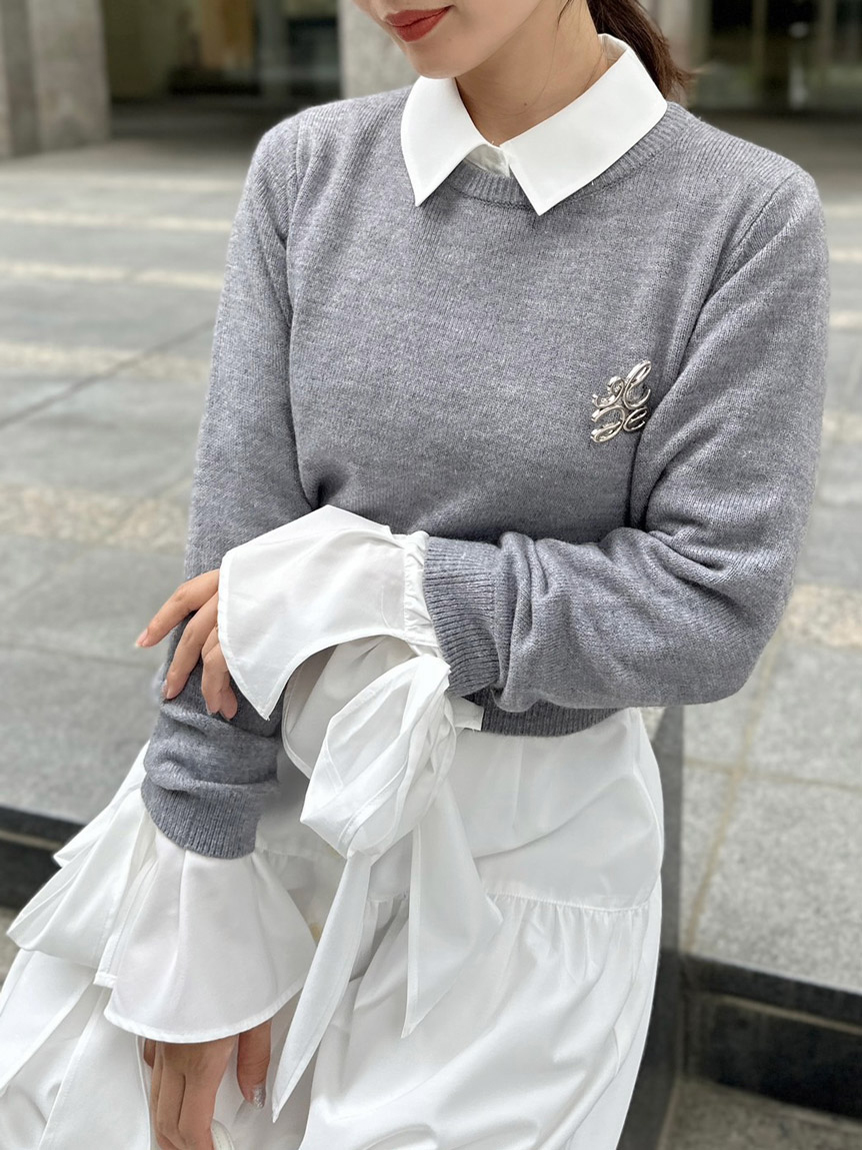 ニットセットボウタイロングワンピース(マキシ・ロング