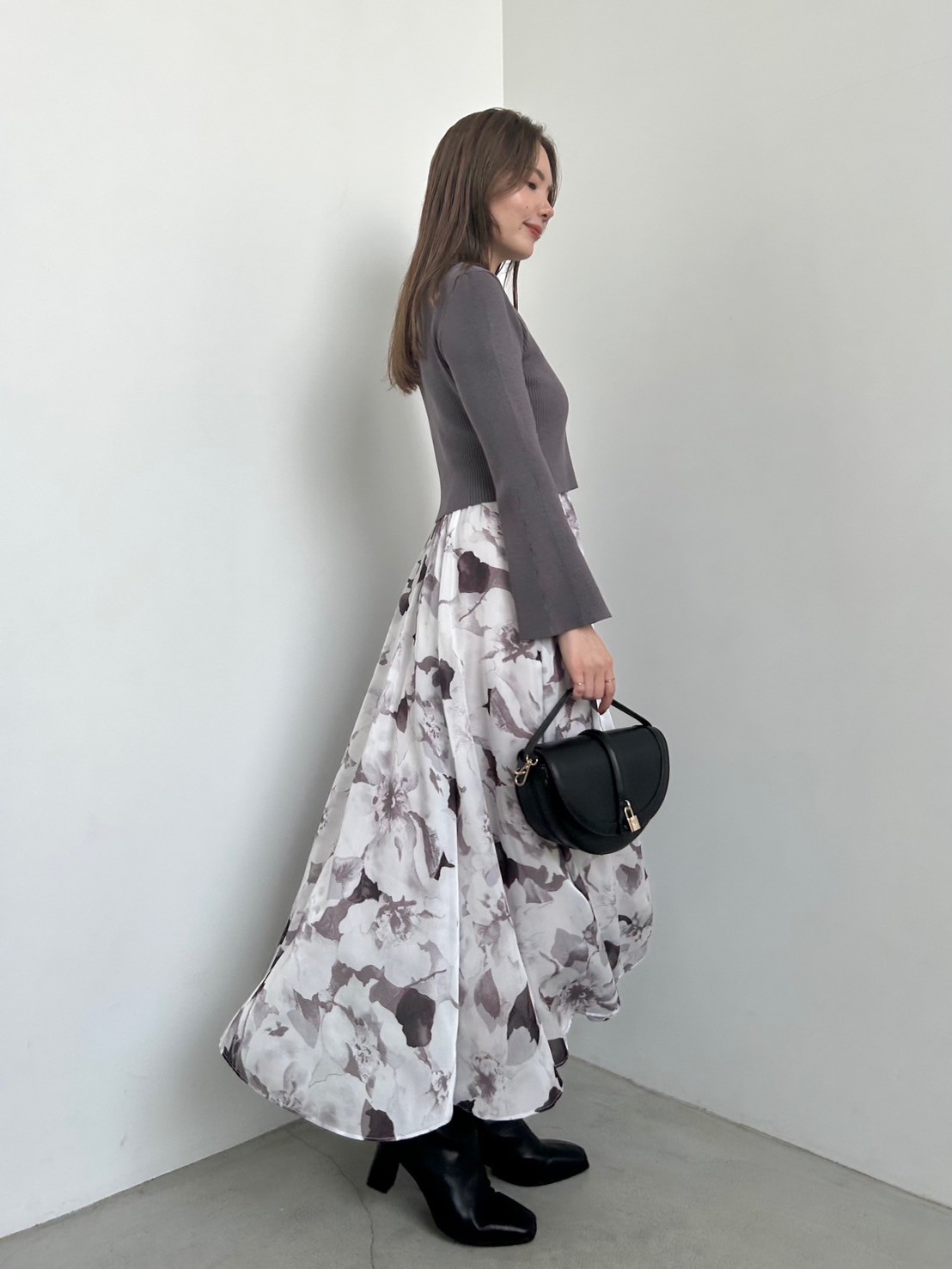 ノースリニットドッキングワンピース(マキシ・ロングワンピース