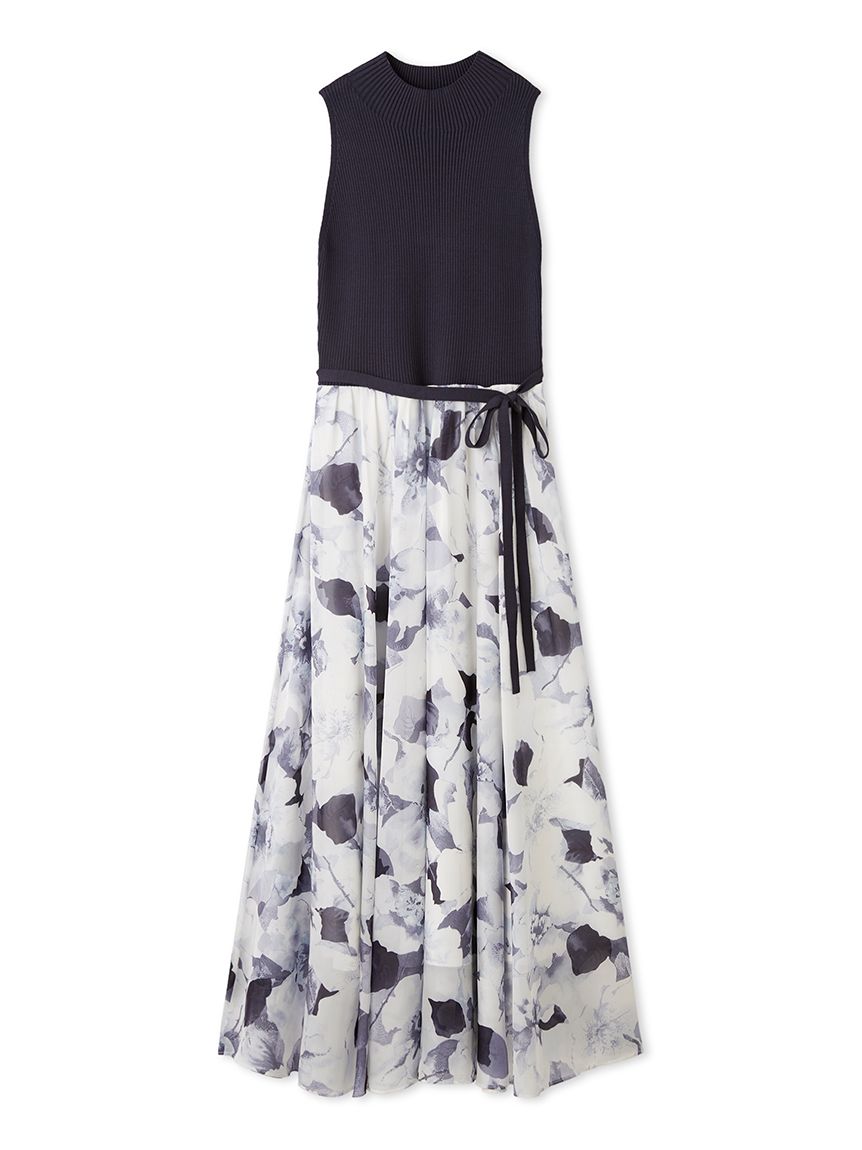 snidel ドッキングワンピース CGRY 0 SNIDEL ノースリニットドッキングワンピース サイズ 0 カーキ