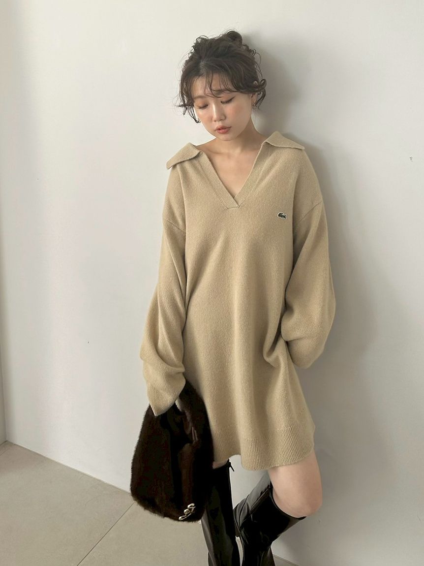 LACOSTE snidel ワンピース スナイデル＞モデル・雑賀サクラが着こなす、LACOSTE for SNIDEL