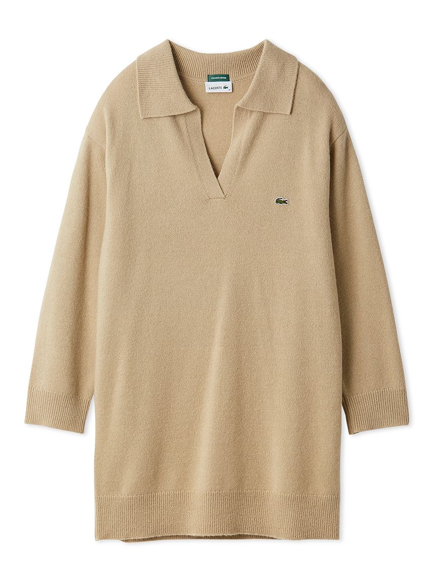 LACOSTE/スキッパーニットワンピース(マキシ・ロングワンピース