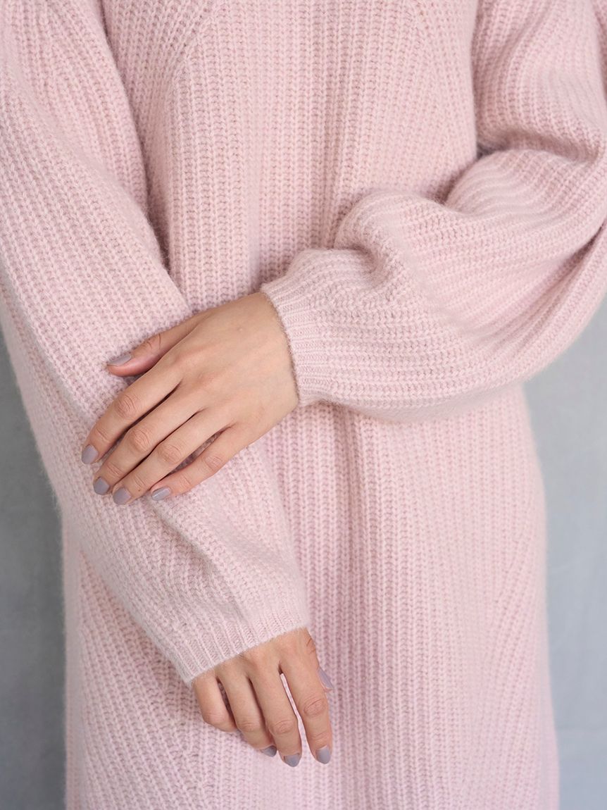 SNIDEL ラクーンミニニットワンピース ピンク ラクーンミニニットワンピース(ミニワンピース)｜ワンピース