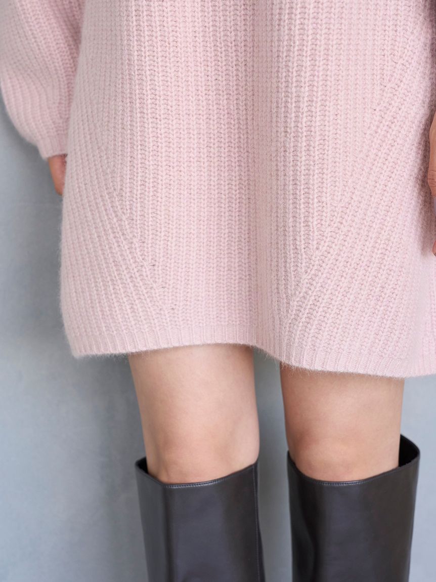 SNIDEL ラクーンミニニットワンピース ピンク ラクーンミニニットワンピース(ミニワンピース)｜ワンピース