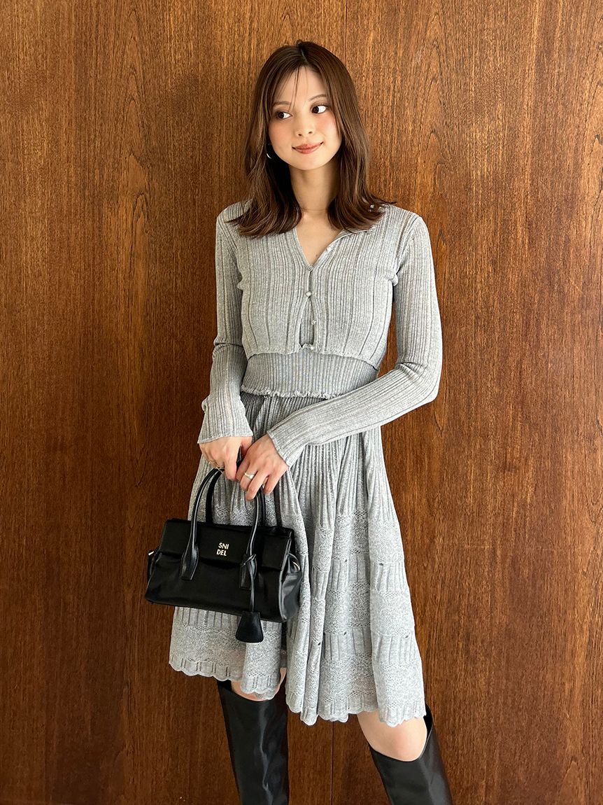 レースクロシェカーデセットワンピース(マキシ・ロングワンピース レースクロシェカーデセットワンピース(マキシ・ロングワンピース