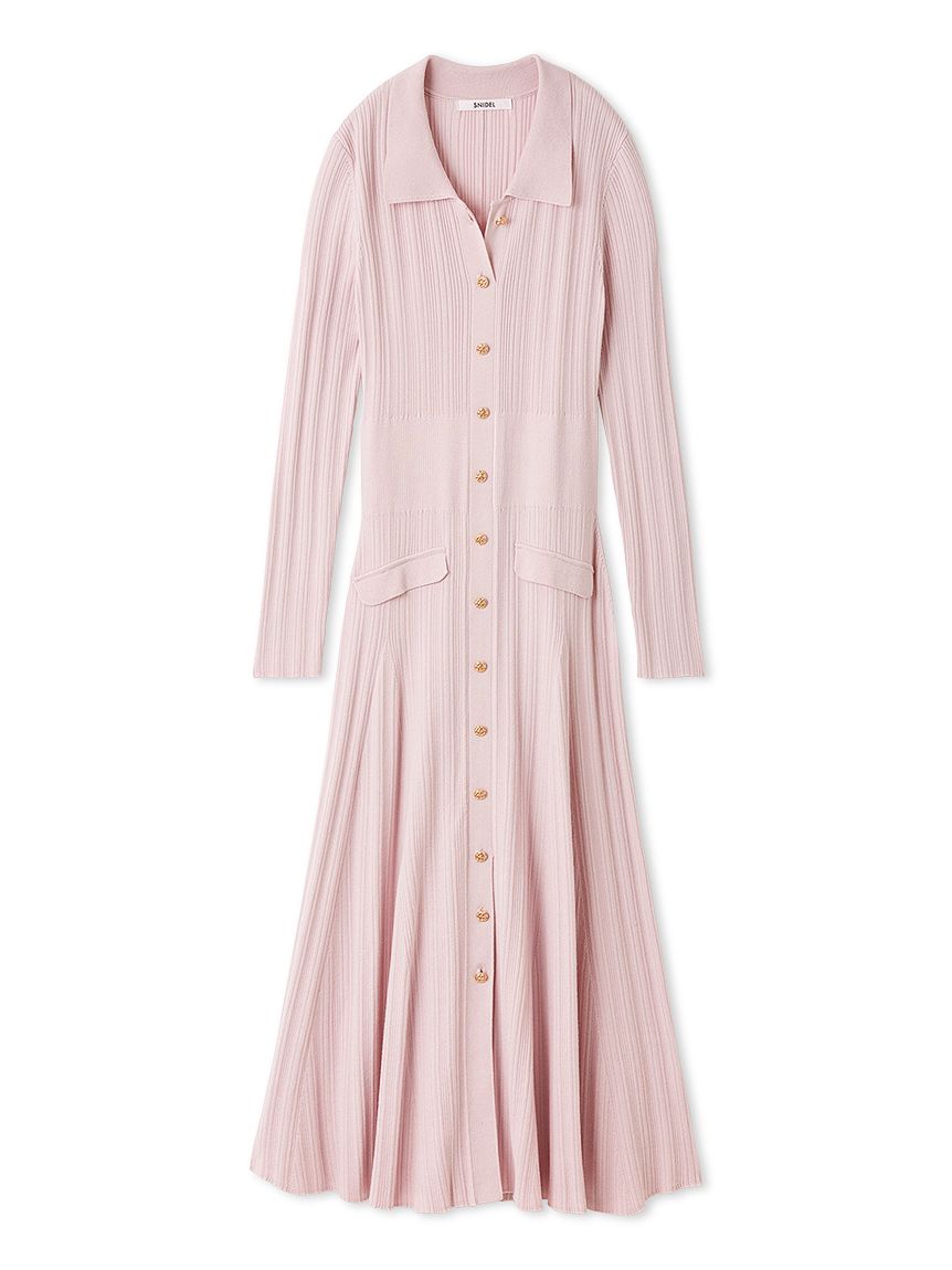 フロントボタンニットワンピース(マキシ・ロングワンピース