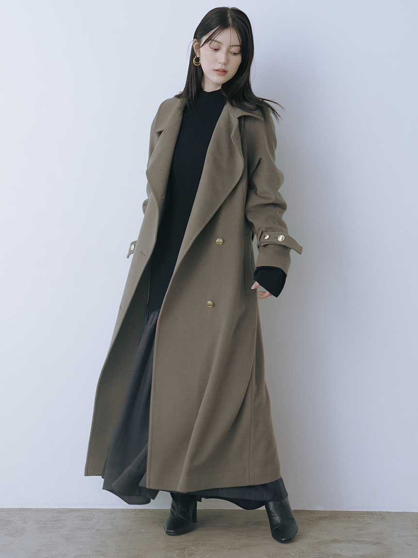 Sustainableコールドショルダーニットワンピース(マキシ・ロング