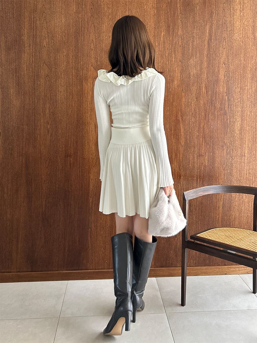 フリルボウタイセットアップ【カンヘウォン着用】(トップス＆ボトム