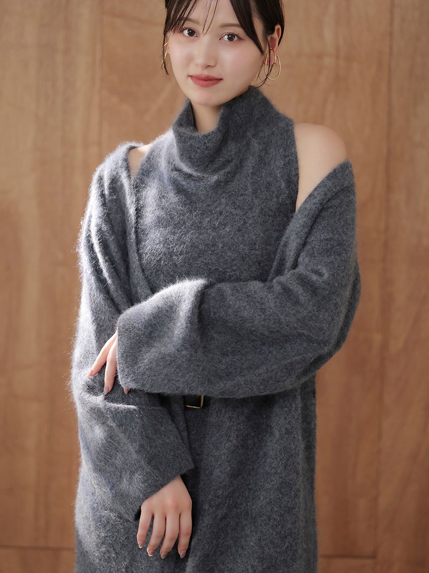 HIGH QUALITY】メリノウールアメスリニットワンピース(マキシ・ロング