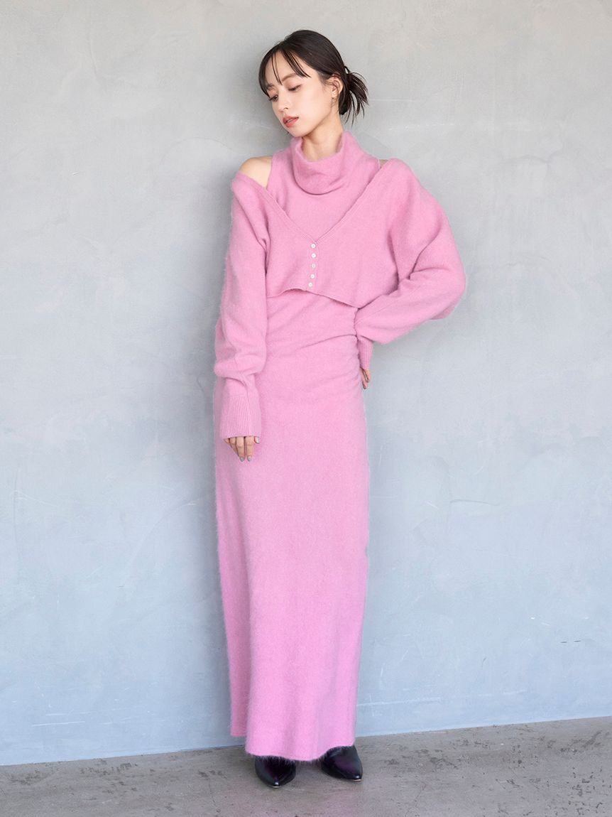 HIGH QUALITY】メリノウールアメスリニットワンピース(マキシ・ロング
