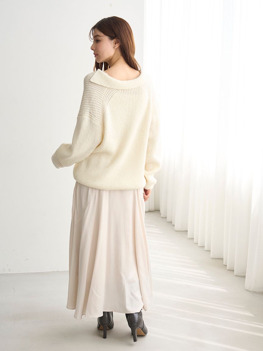 キーネックニットセットキャミワンピース(マキシ・ロングワンピース