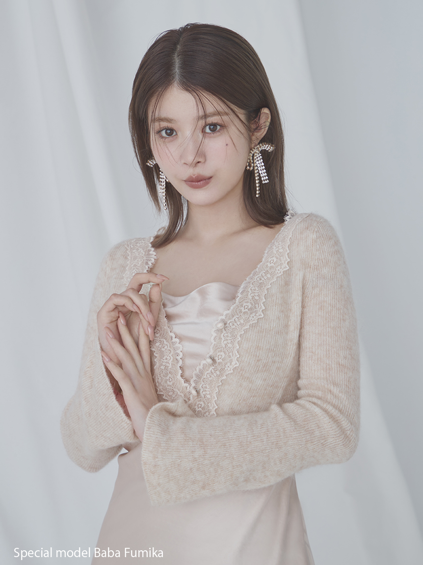 キャミワンピースモヘアカーディガンセット(マキシ・ロングワンピース