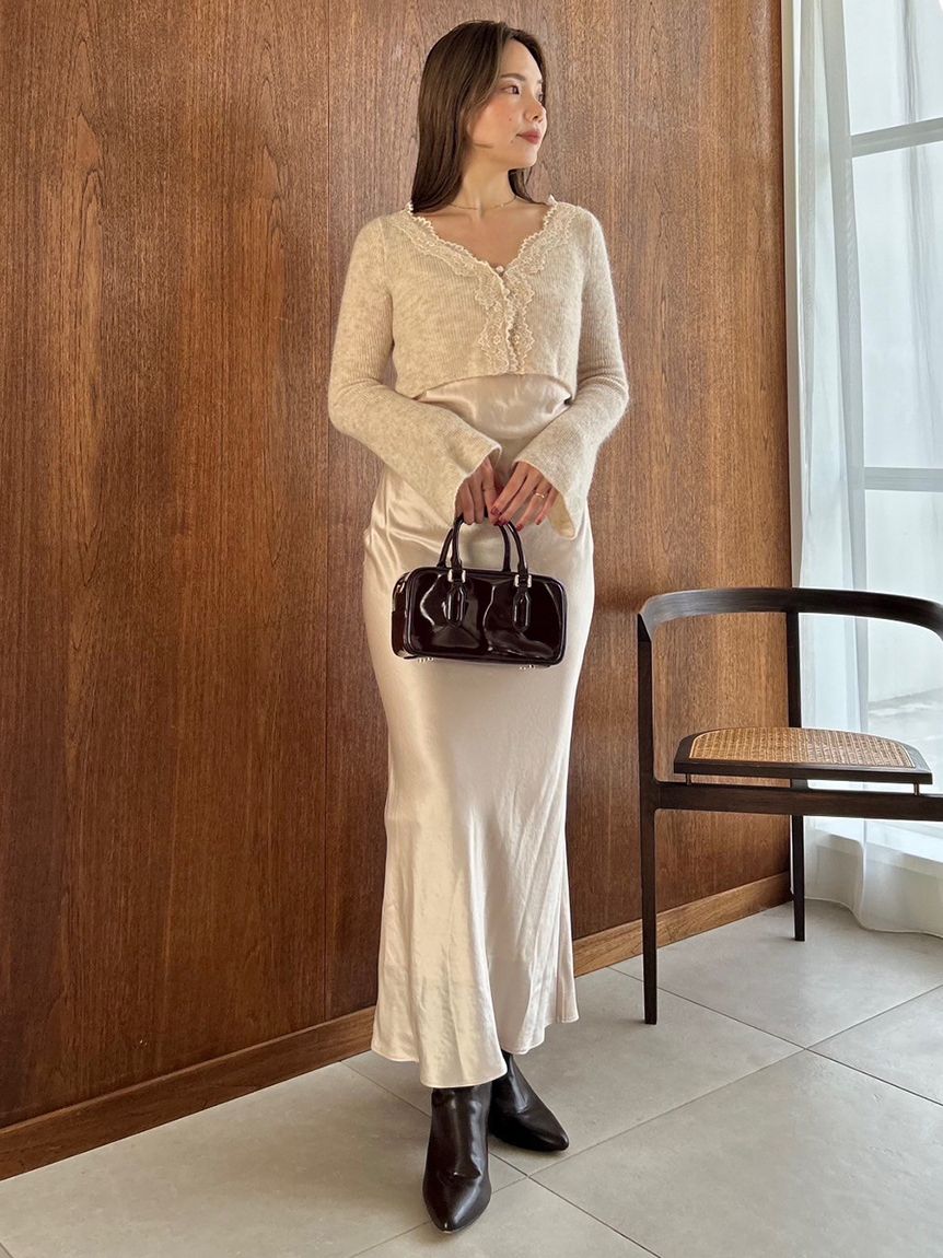 【未使用】SNIDEL  カーディガン＆タンクワンピースセット SNIDEL HOME（スナイデルホーム）の「カーディガン×タンクワンピース