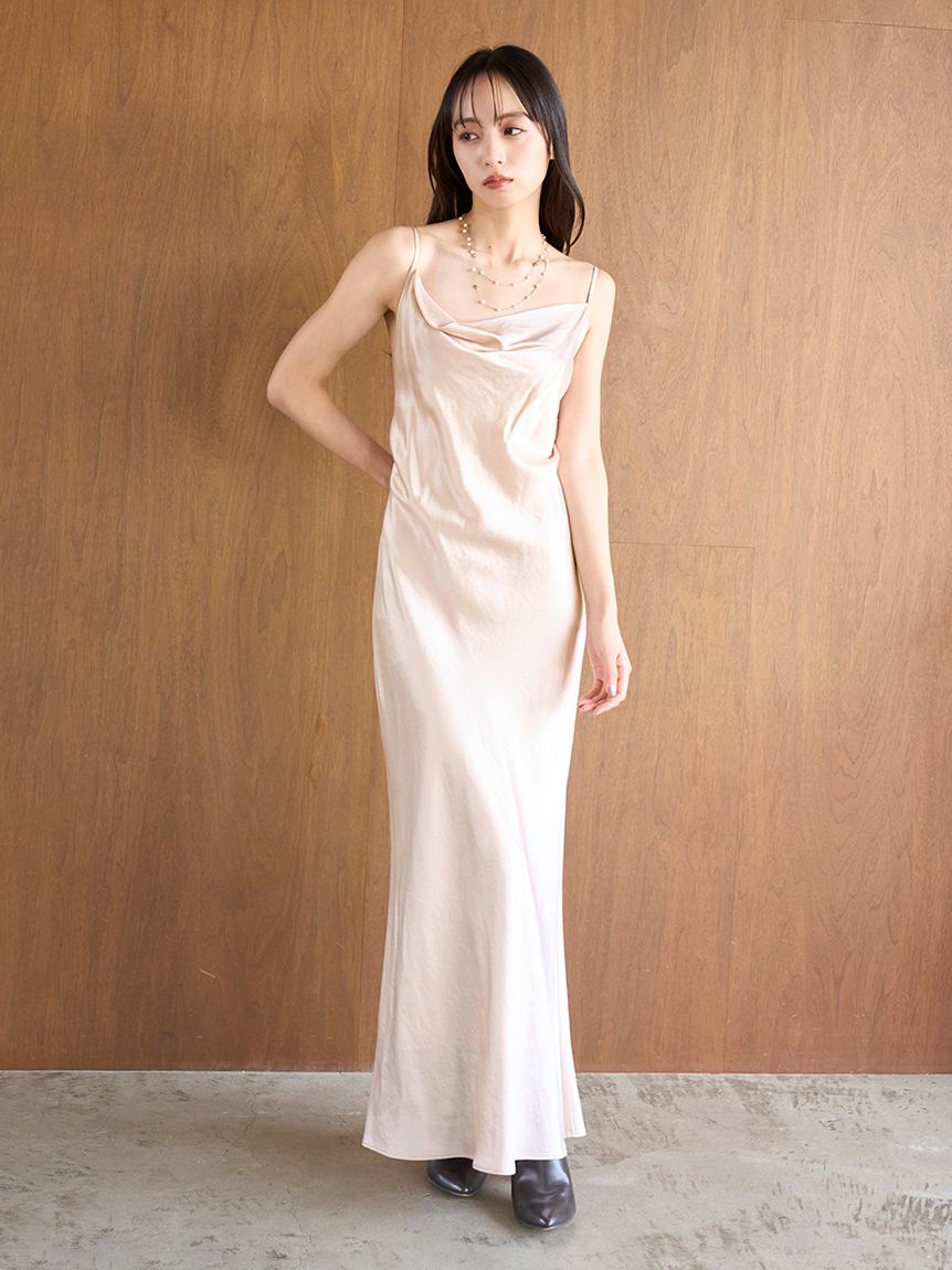 キャミワンピースモヘアカーディガンセット(マキシ・ロングワンピース