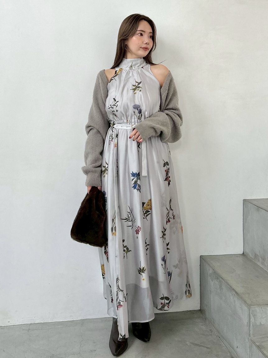 ANNA SUI 花柄ドレス、ニットプランナーボレロセット ANNA SUI 花柄ドレス、ニットプランナーボレロセット ANNA SUI 花柄