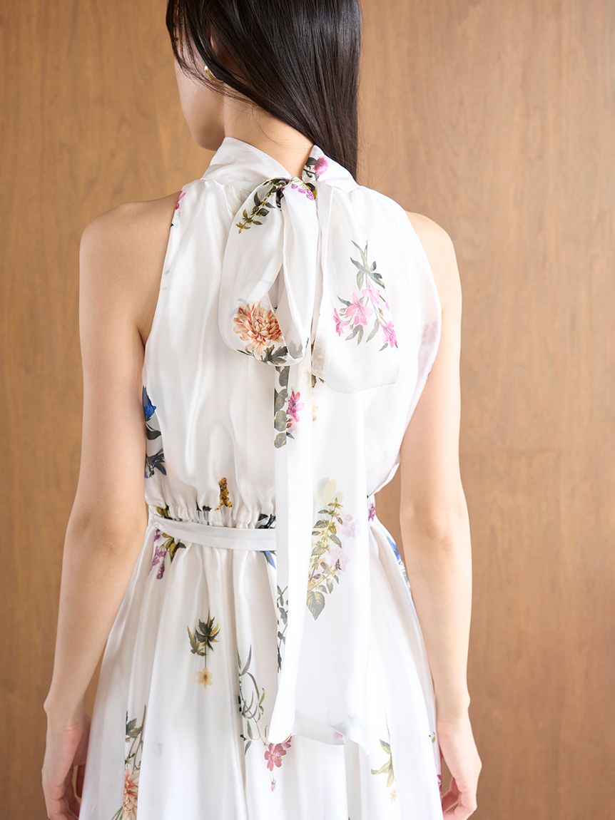 Sustainableフラワーモチーフワンピース×ボレロセット(マキシ・ロング