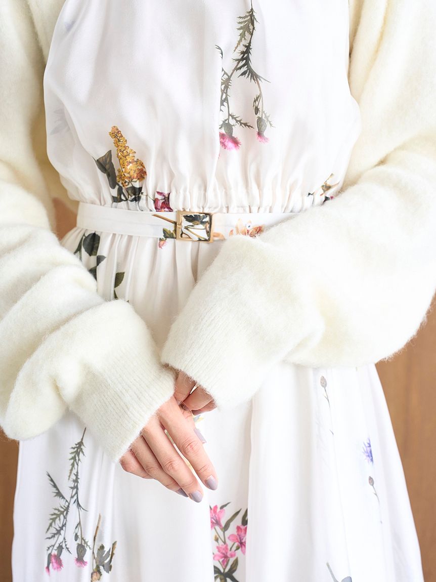 Sustainableフラワーモチーフワンピース×ボレロセット(マキシ・ロング