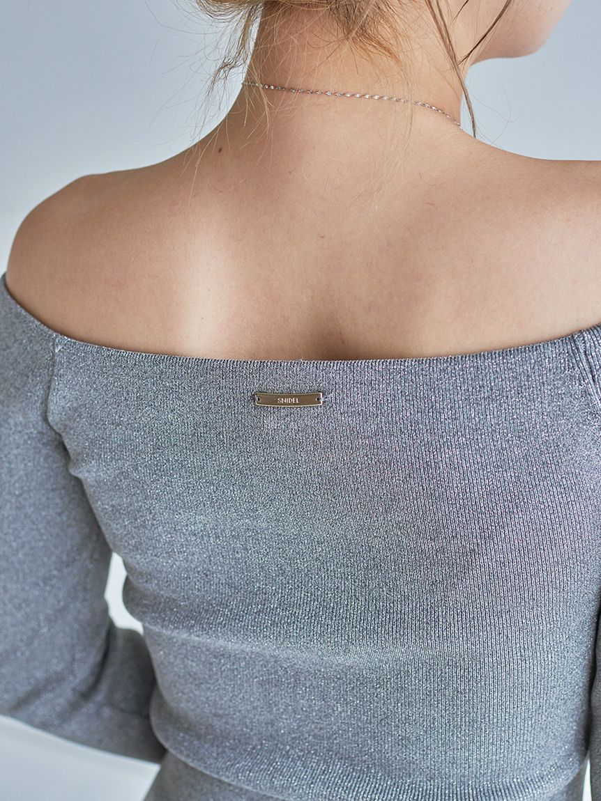 オフショルIラインニットワンピース【カンヘウォン着用】(マキシ