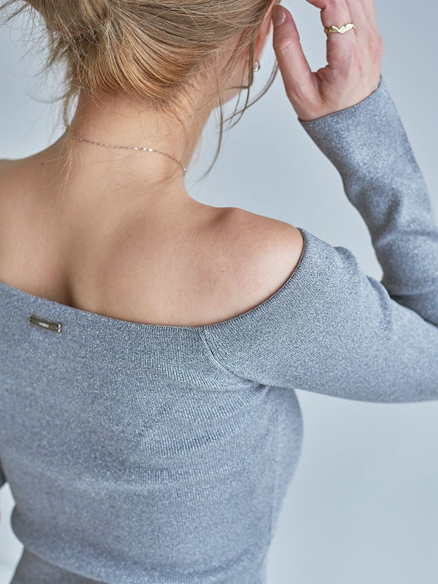 オフショルIラインニットワンピース【カンヘウォン着用】(マキシ