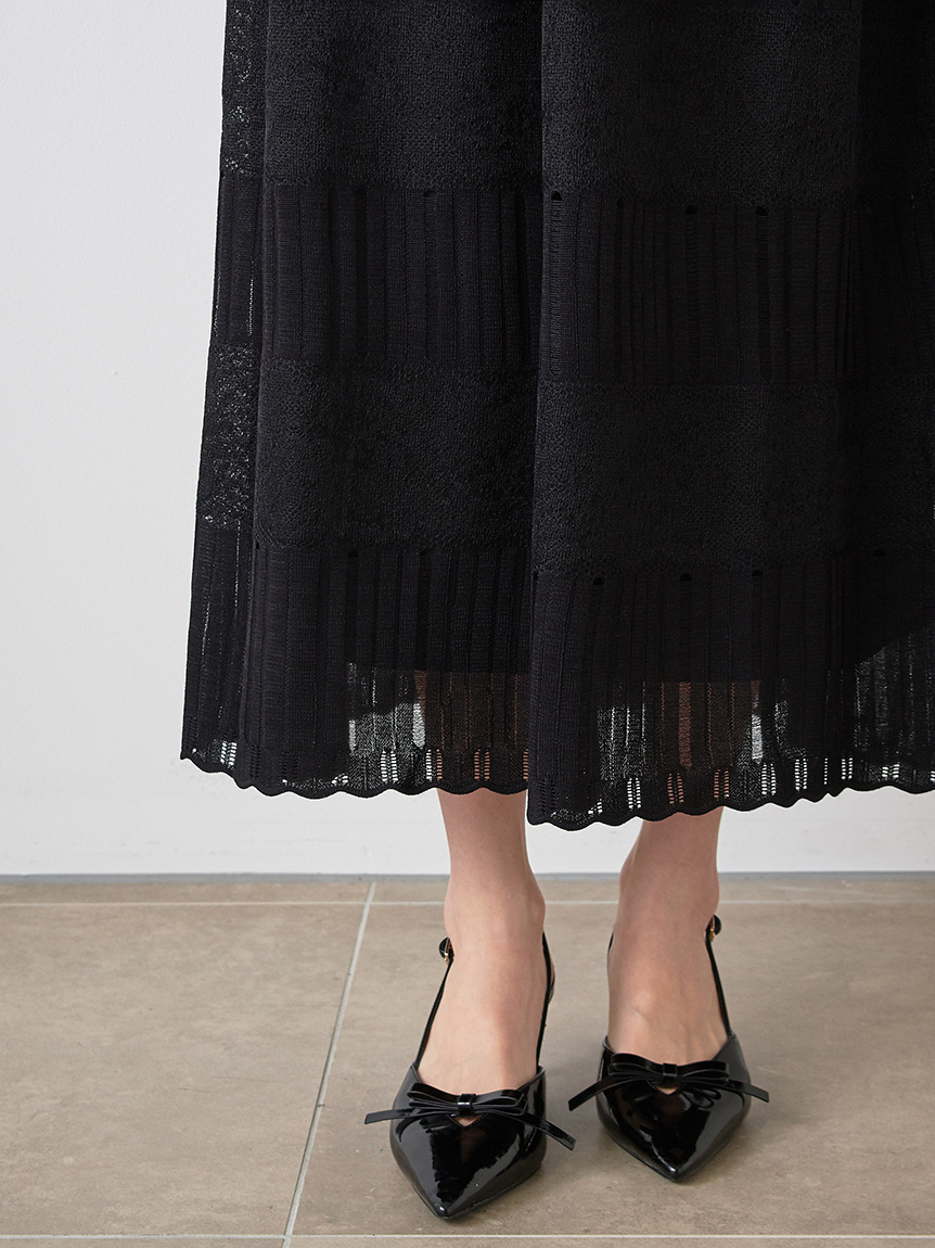 レースクロシェロングドレス(マキシ・ロングワンピース)｜ワンピース