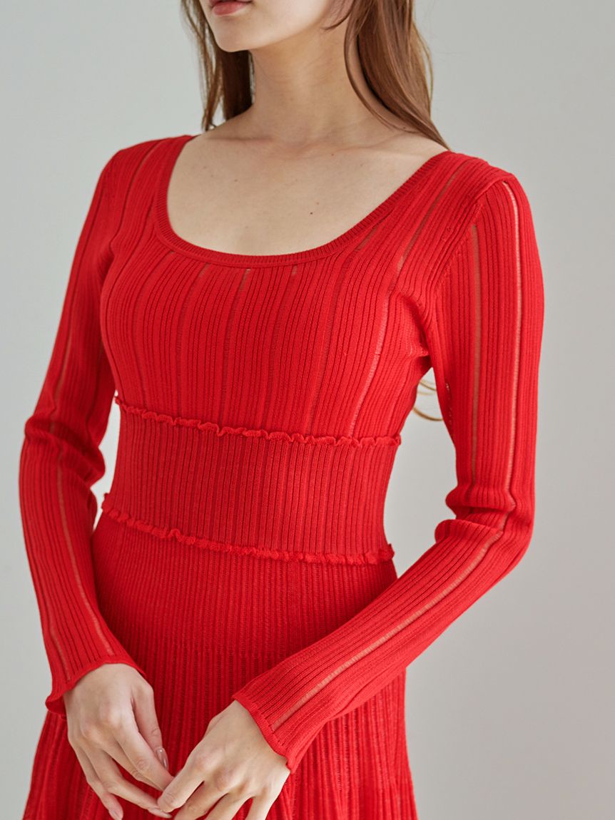 レースクロシェロングドレス(マキシ・ロングワンピース)｜ワンピース