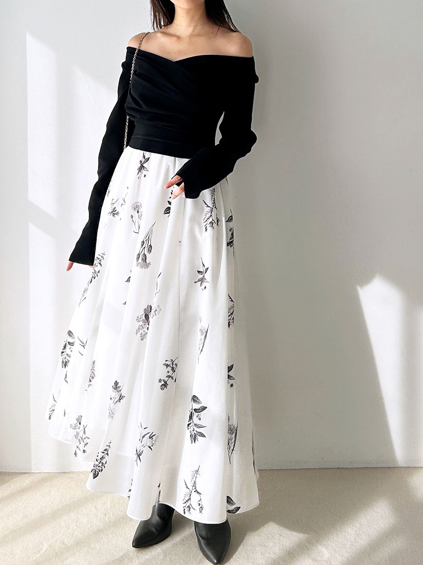 ニットドッキングワンピース(マキシ・ロングワンピース)｜ワンピース