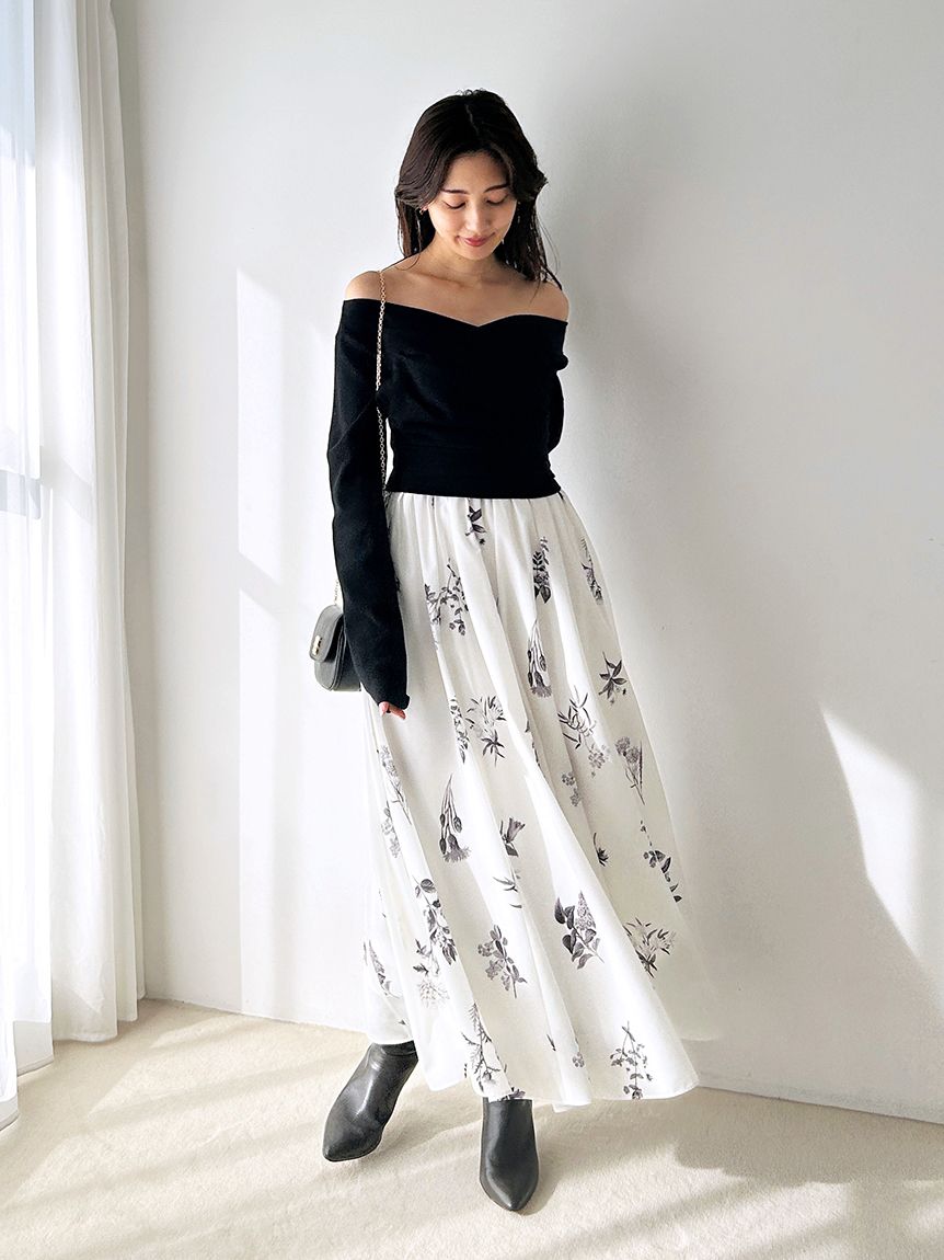 ニットドッキングワンピース(マキシ・ロングワンピース)｜ワンピース