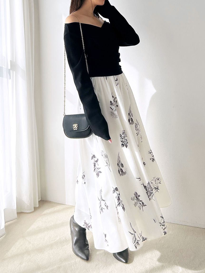 ニットドッキングワンピース(マキシ・ロングワンピース)｜ワンピース