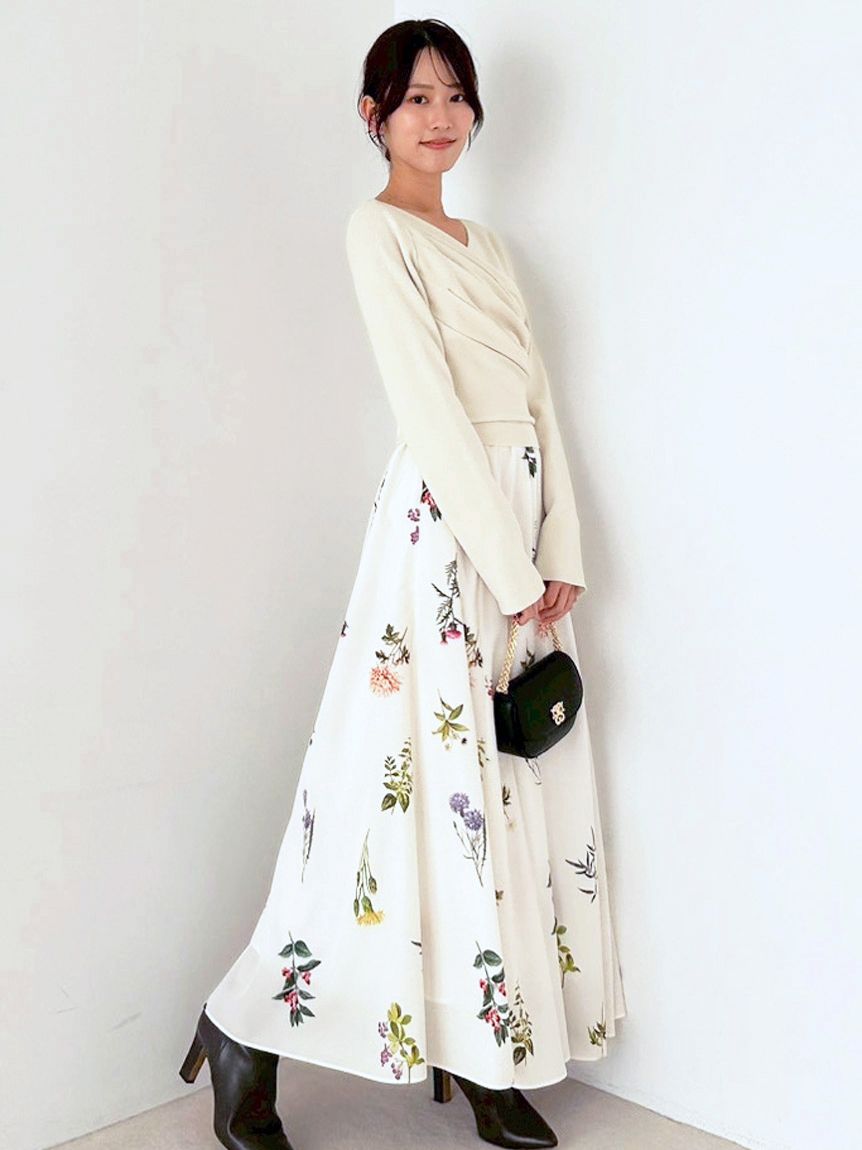 ニットドッキングワンピース(マキシ・ロングワンピース)｜ワンピース