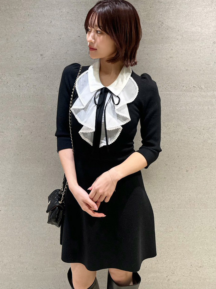 ラッフルミニニットワンピース(ミニワンピース)｜ワンピース｜SNIDEL