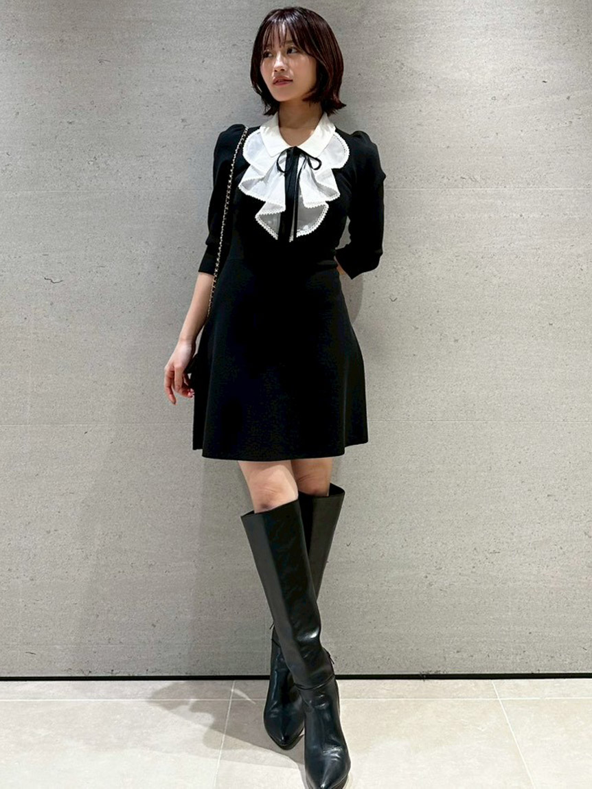 ラッフルミニニットワンピース(ミニワンピース)｜ワンピース｜SNIDEL