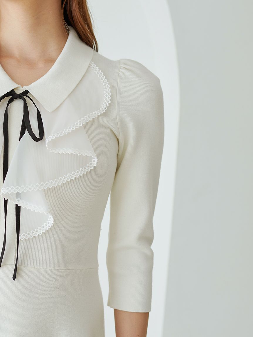 ラッフルミニニットワンピース(ミニワンピース)｜ワンピース｜SNIDEL