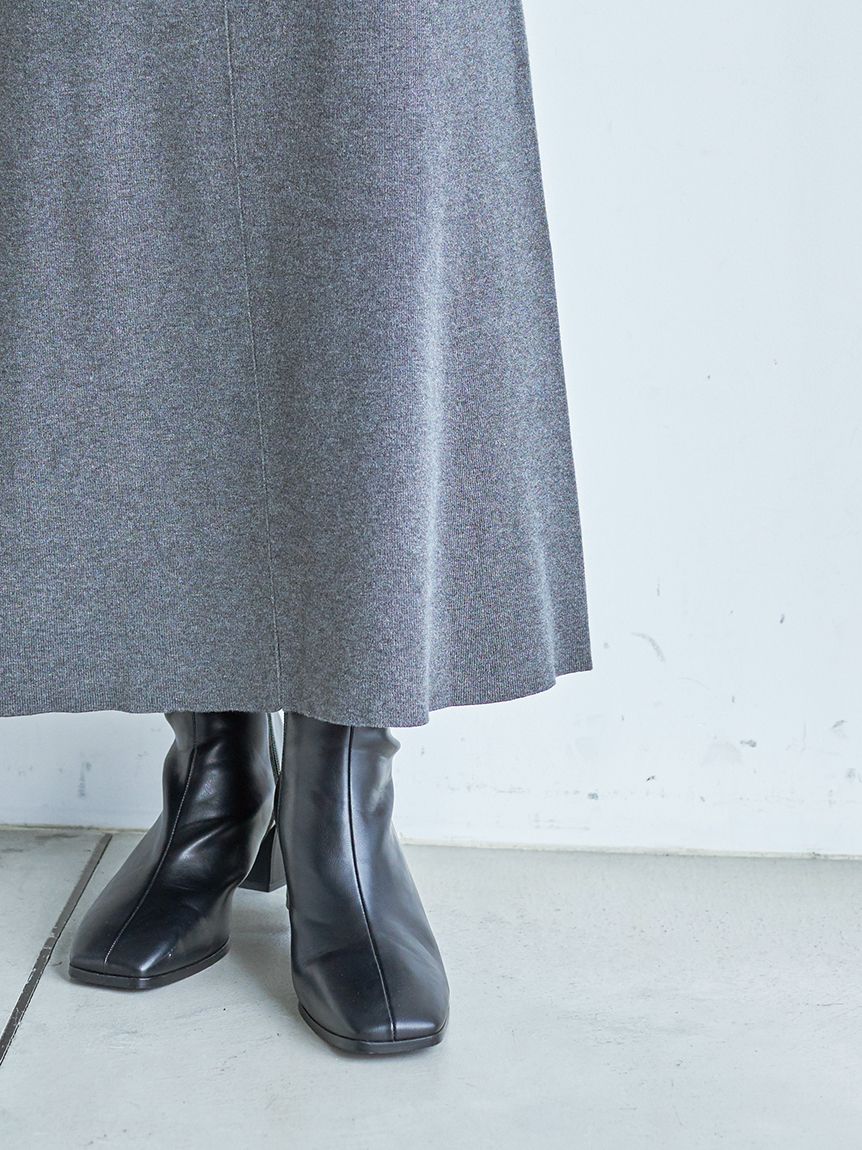 Sustainableスキッパーニットワンピース(マキシ・ロングワンピース