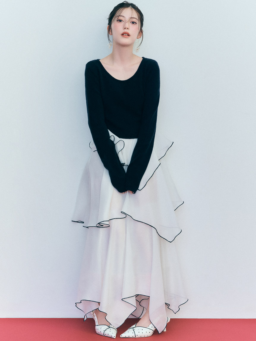 シアーイレヘムニットコンビワンピース(マキシ・ロングワンピース