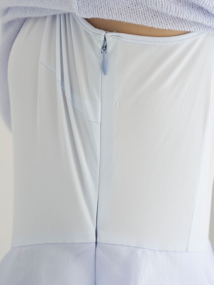 SNIDEL シアーイレヘムニットコンビワンピース　ロングワンピ 美品 SNIDEL（スナイデル） ワンピース シアーイレヘムニットコンビ