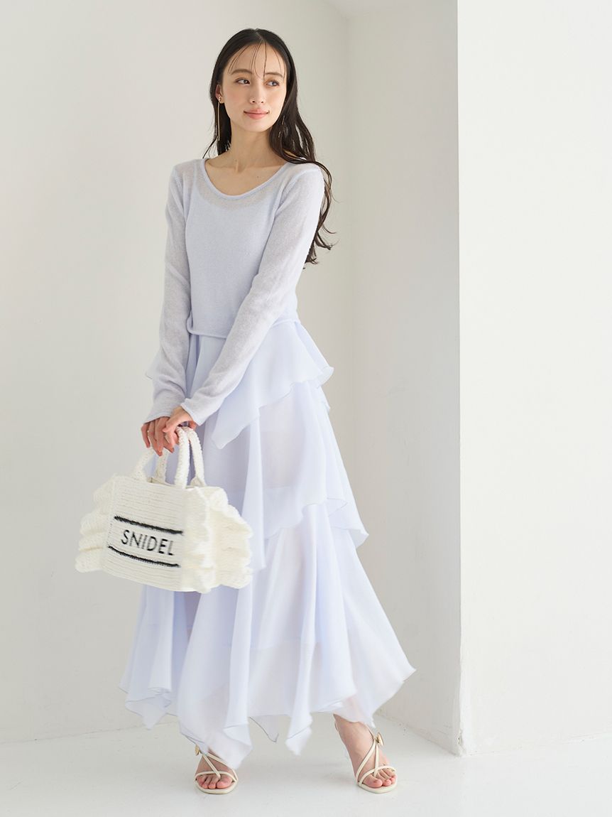 シアーイレヘムニットコンビワンピース(マキシ・ロングワンピース