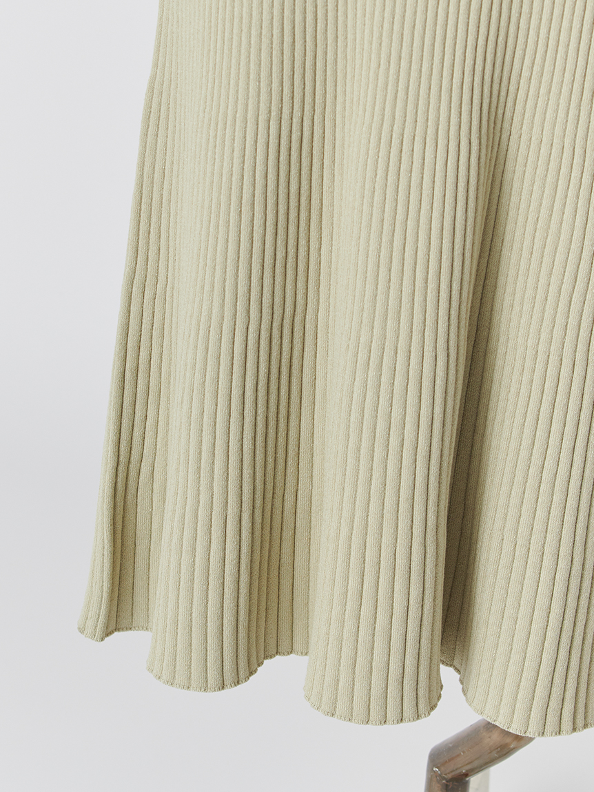 Sustainableリボンライクドッキングニットワンピース(ニットワンピース