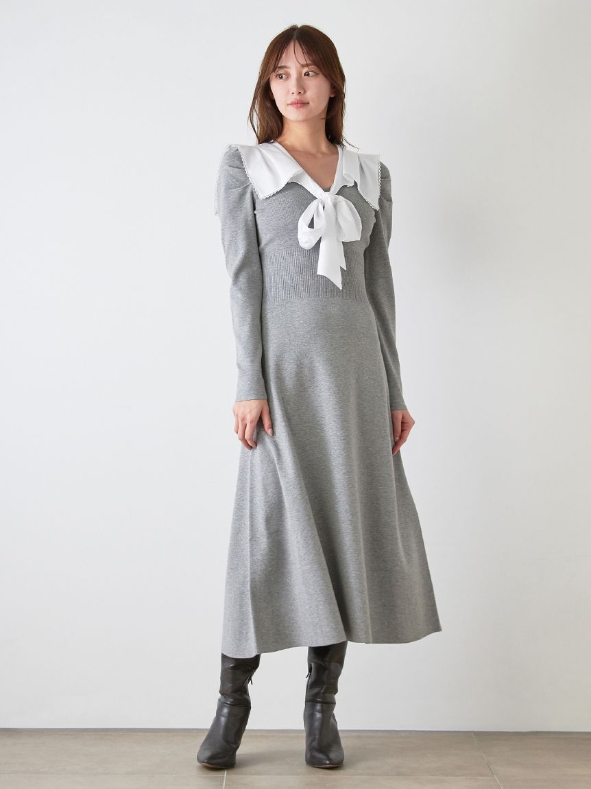 スナイデル　ワンピース Sustainableオフショルギャザーワンピース(マキシ・ロングワンピース