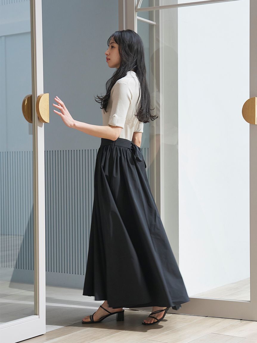SNIDEL スキッパーニット ロングワンピース ベージュ SNIDEL｜Sustainableスキッパーニットワンピース | Rakuten Fashion