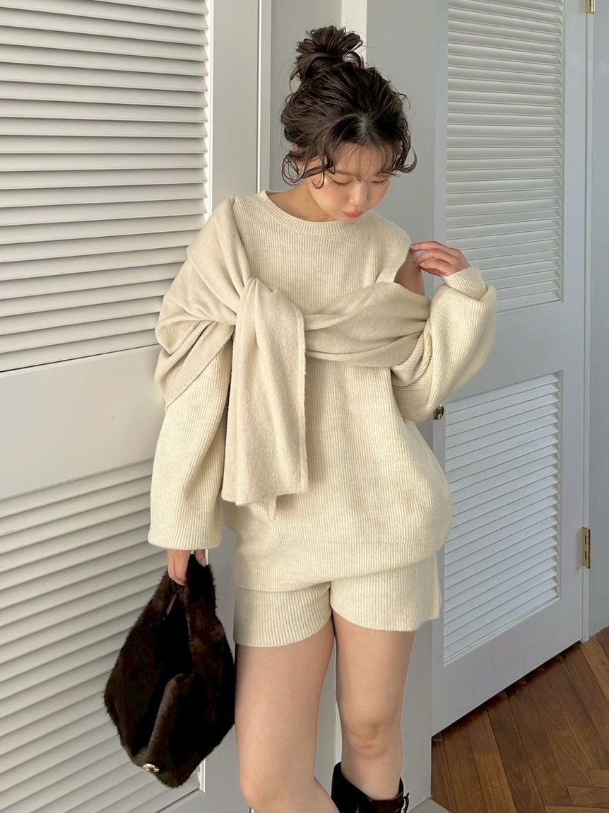 畦ニットショートパンツ(ショートパンツ)｜パンツ｜SNIDEL(スナイデル